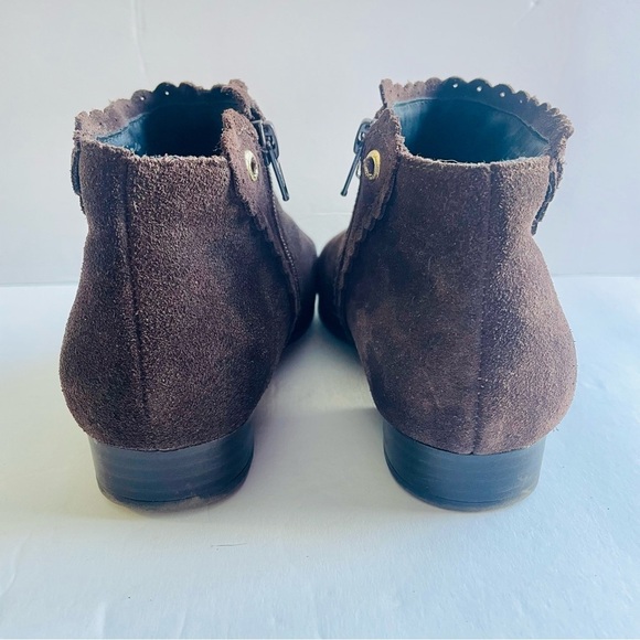 Jack Rogers Brown Suede Ankle Booties Size 7 - Picture 6 of 7
